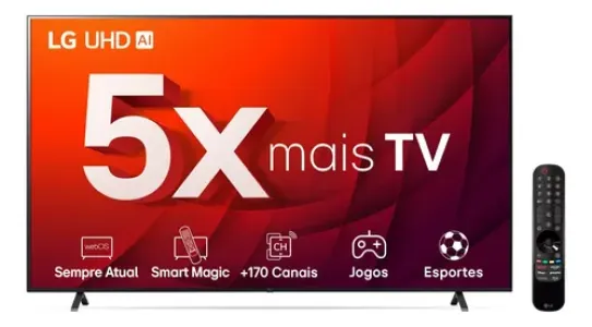 Smart Tv LG Uhd 55UR8750PSA 55'' 4k Hdr10 2023 Bivolt Preto