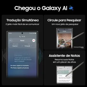 Smartphone Samsung Galaxy S24 Ultra, Galaxy AI, Selfie de 12MP, Tela de 6.8 1-120Hz, 512GB, 12GB RAM 4