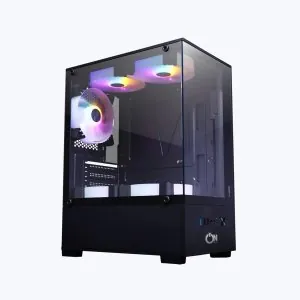 Gabinete Gamer ON Gaming ON-ARM-X3, Micro Atx, Lateral de Vidro Temperado, 3x Fans, Preto