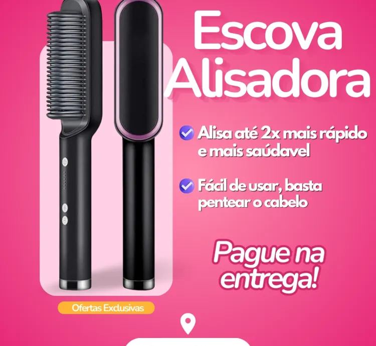 Escova Alisadora 3 em 1