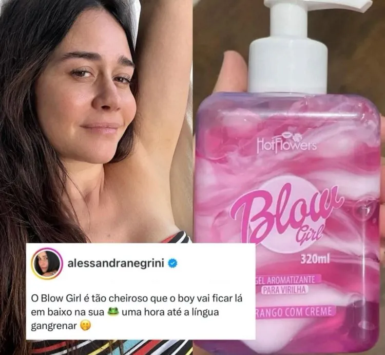 Blow Girl Gel Aromatizante Beijável Morango Com Creme 320ml