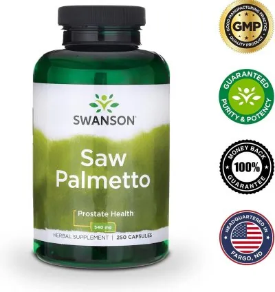 Saw Palmetto 540mg 250 Cápsulas Swanson
