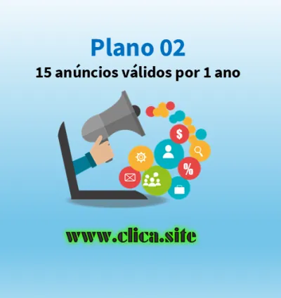 Plano 02 - 15 anúncios válidos por 1 ano
