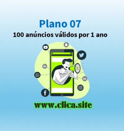 Plano 07 - 100 anúncios válidos por 1 ano